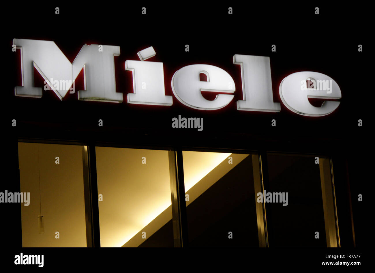 Markenname : 'Miele', Berlin. Banque D'Images