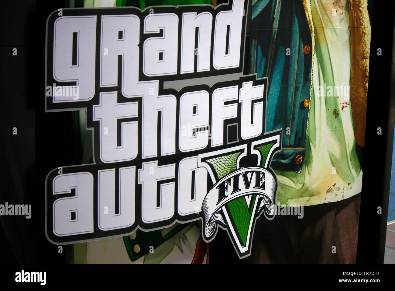Logo das der Marke 'Grand Theft Auto', Berlin. Banque D'Images