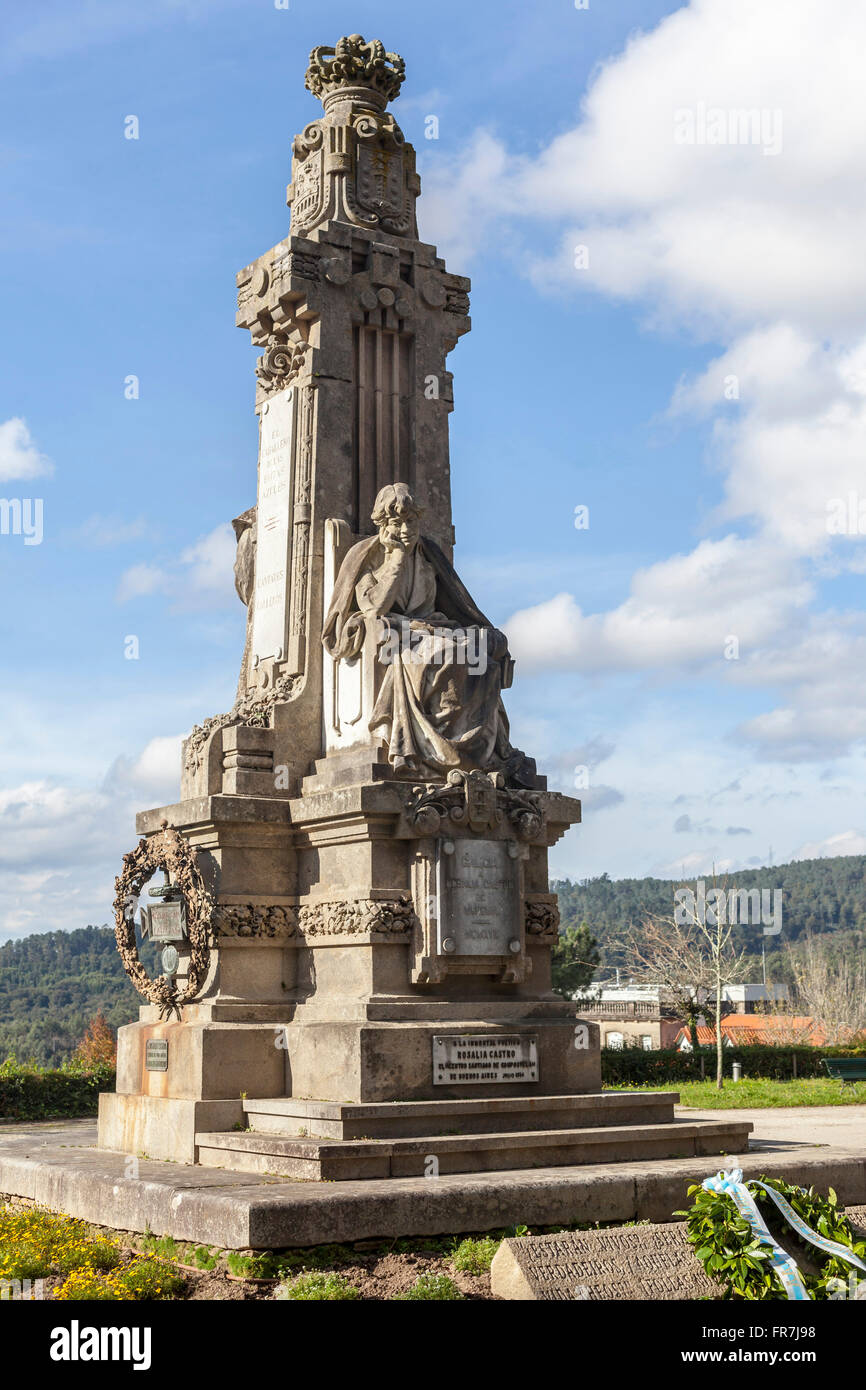 Paseo de las Letras Gallegas. Le Parque de la Alameda. Santiago de Compostela. Banque D'Images