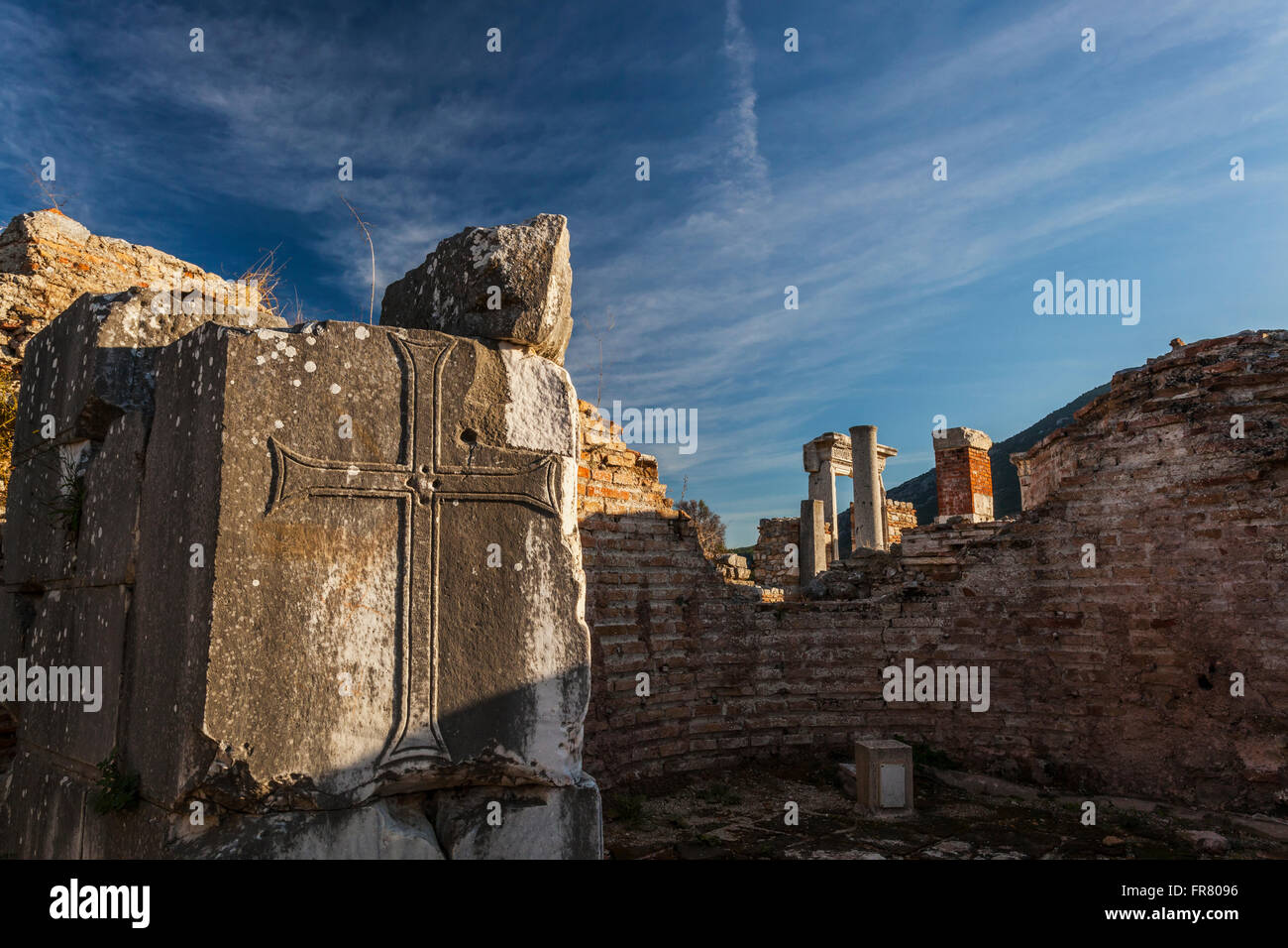 D'anciennes ruines de l'Église de Marie, Éphèse, Turquie Banque D'Images