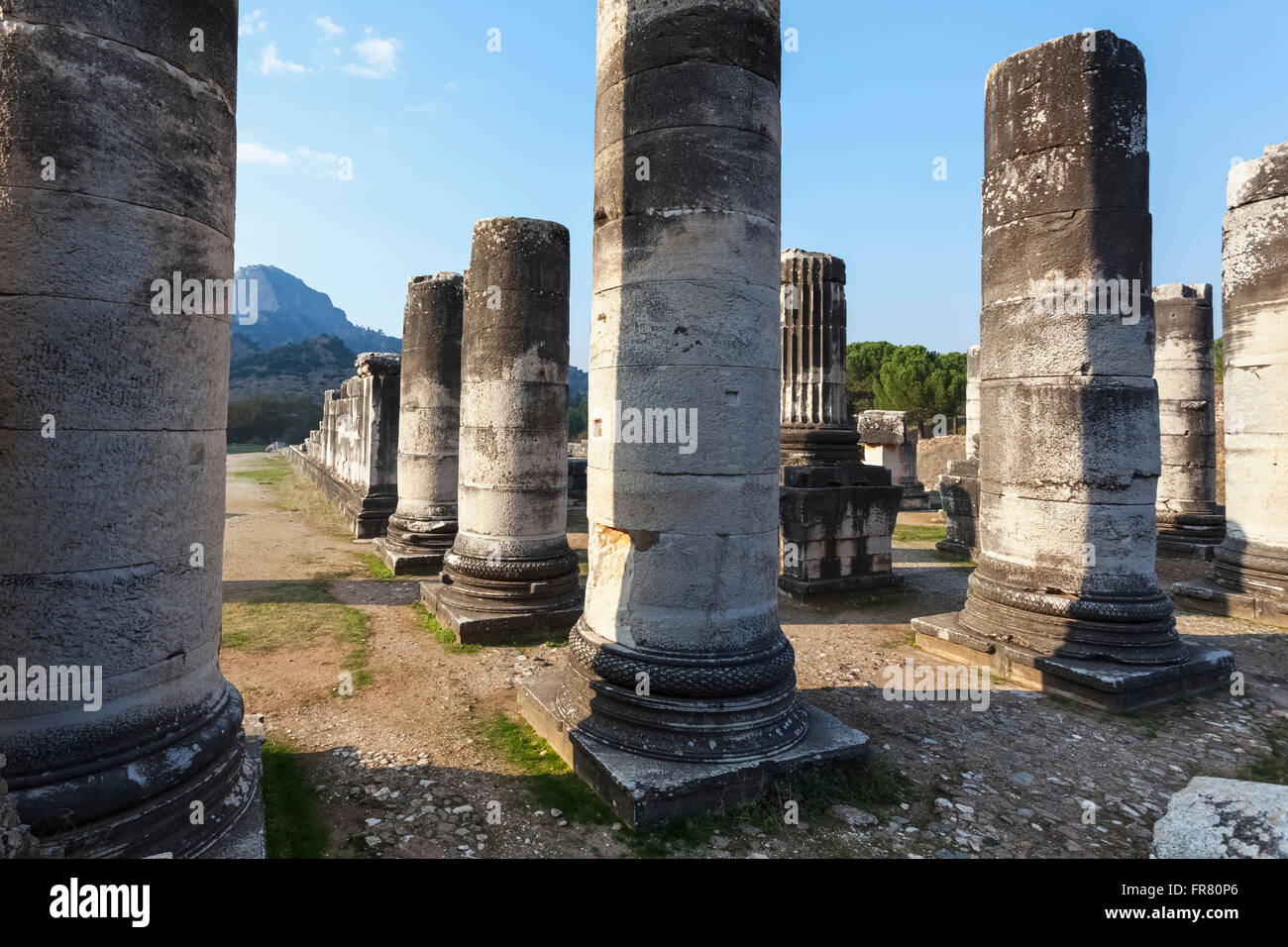 Ruines du temple d'Artemis, Sardes, Turquie Banque D'Images