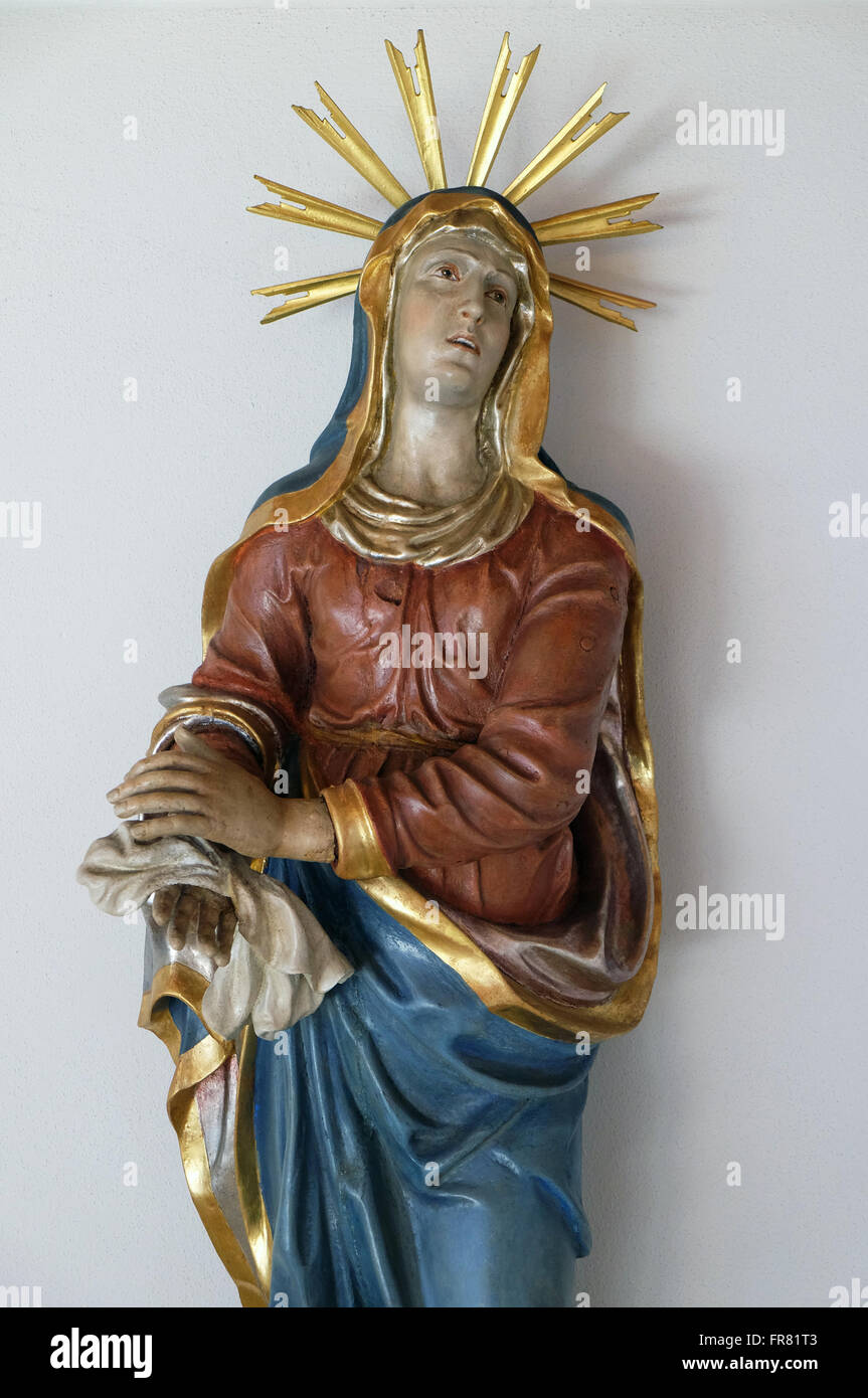 Vierge Marie, l'église de Saint-Jean en Piflas, Allemagne le 07 juin 2015. Banque D'Images