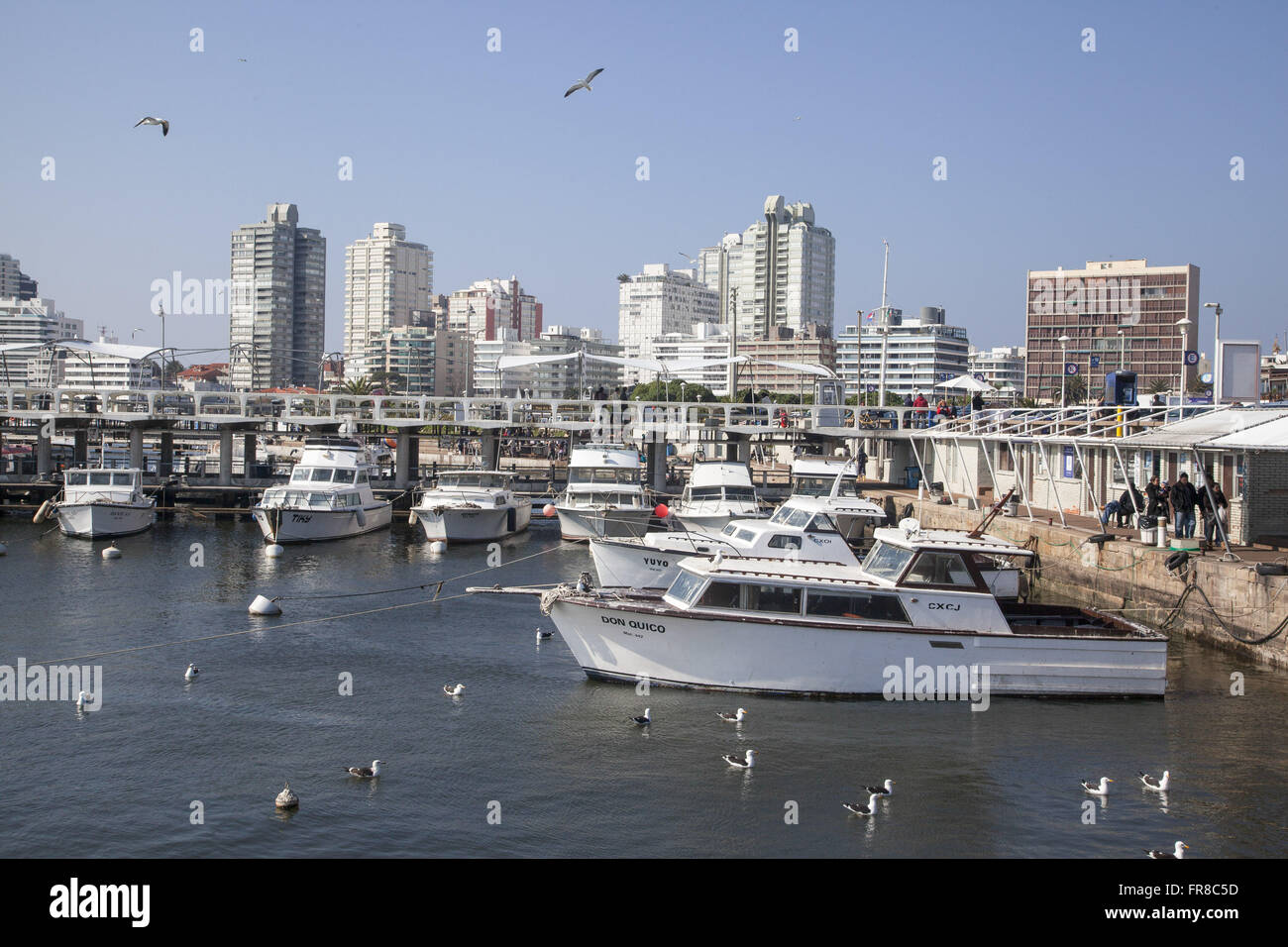 Bateaux amarrés à Port Nuestra Señora de la Candelaria Banque D'Images
