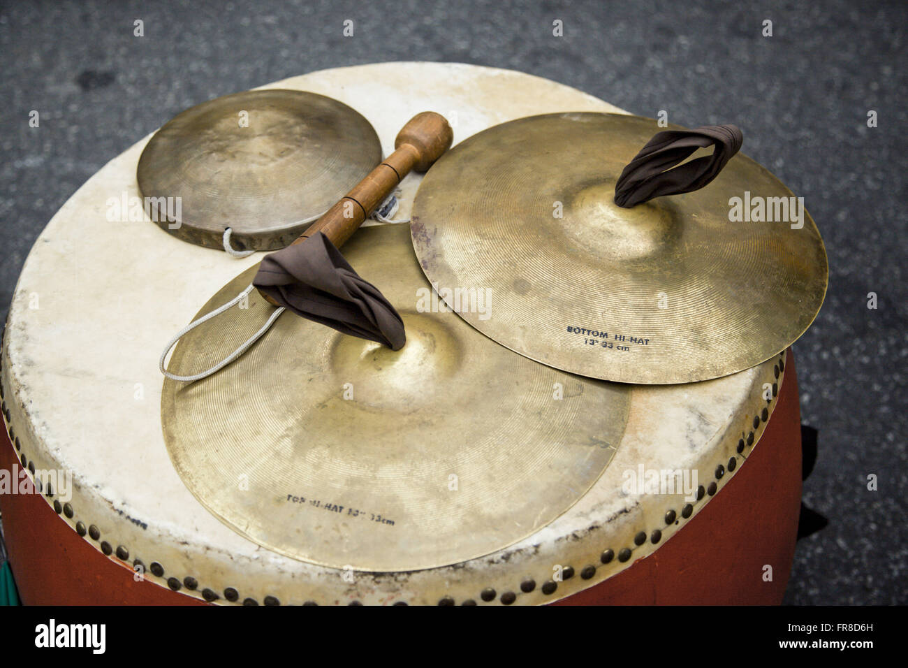 Les instruments utilisés dans la célébration du Nouvel An chinois - numéro 4711 - Banque D'Images