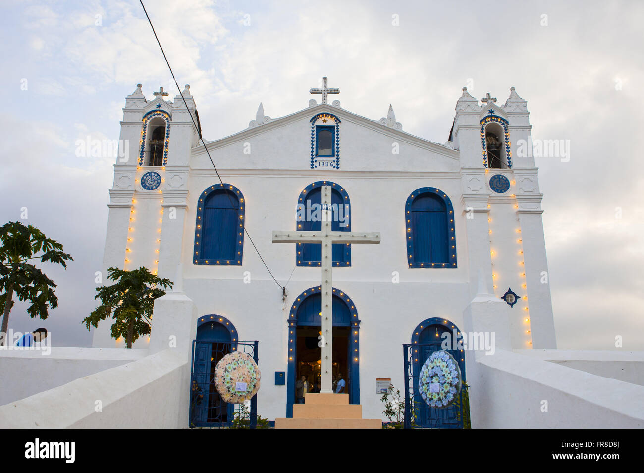L'Église mère allumé Santa Isabel Banque D'Images