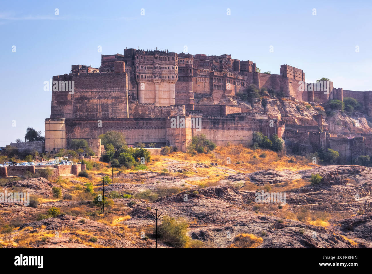 Fort Mehrangarh, Jodhpur, Rajasthan, Inde, Asie Banque D'Images