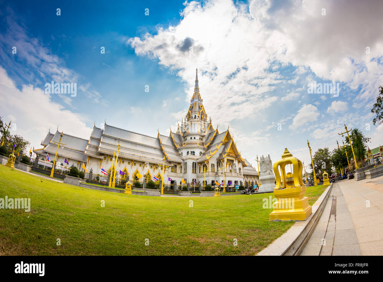 Thaïlande Temple, Wat Sothorn, Chachoengsao Banque D'Images