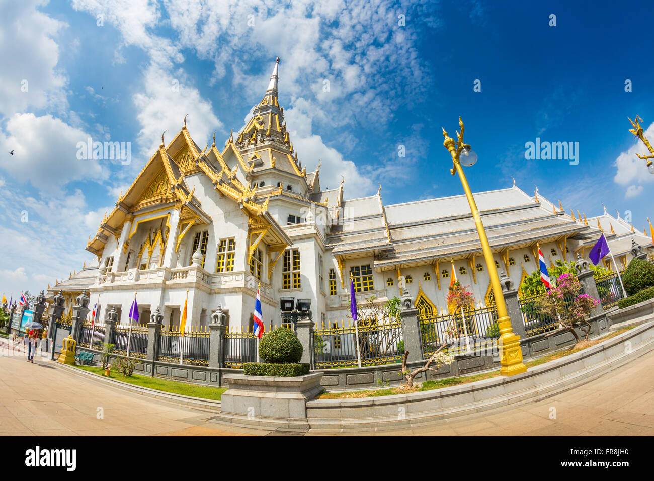 Thaïlande Temple, Wat Sothorn, Chachoengsao Banque D'Images