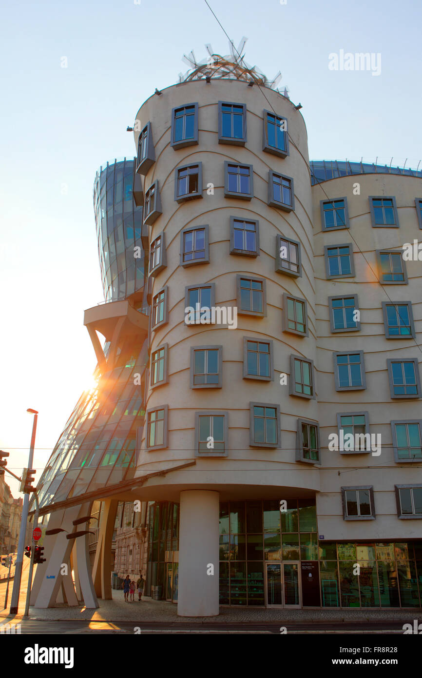 Maison dansante de Frank Gehry, Prague, République Tchèque Banque D'Images