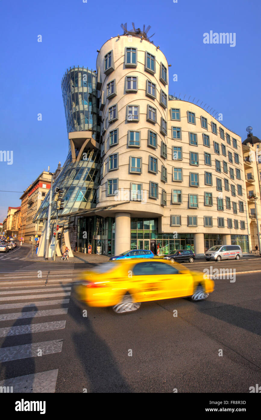 Maison dansante de Frank Gehry, Prague, République Tchèque Banque D'Images