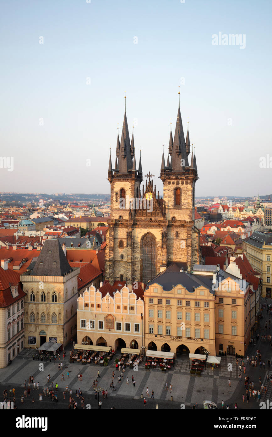 Église de Notre-Dame de Týn dans la Vieille Ville (Stare Mesto), Prague, République Tchèque Banque D'Images