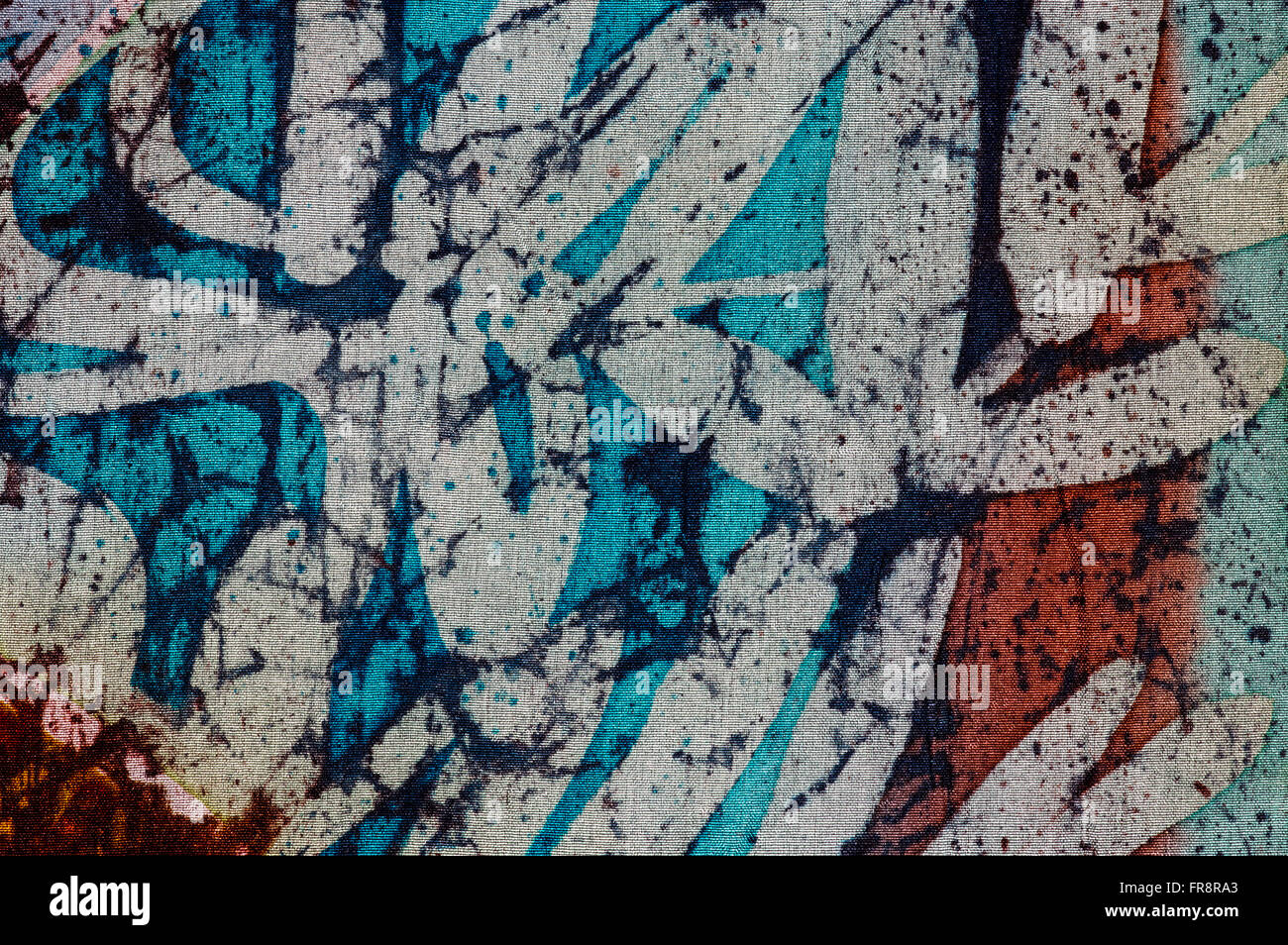 L'abstraction, sex batik, texture de fond, la main sur la soie, abstract art surréalisme Banque D'Images