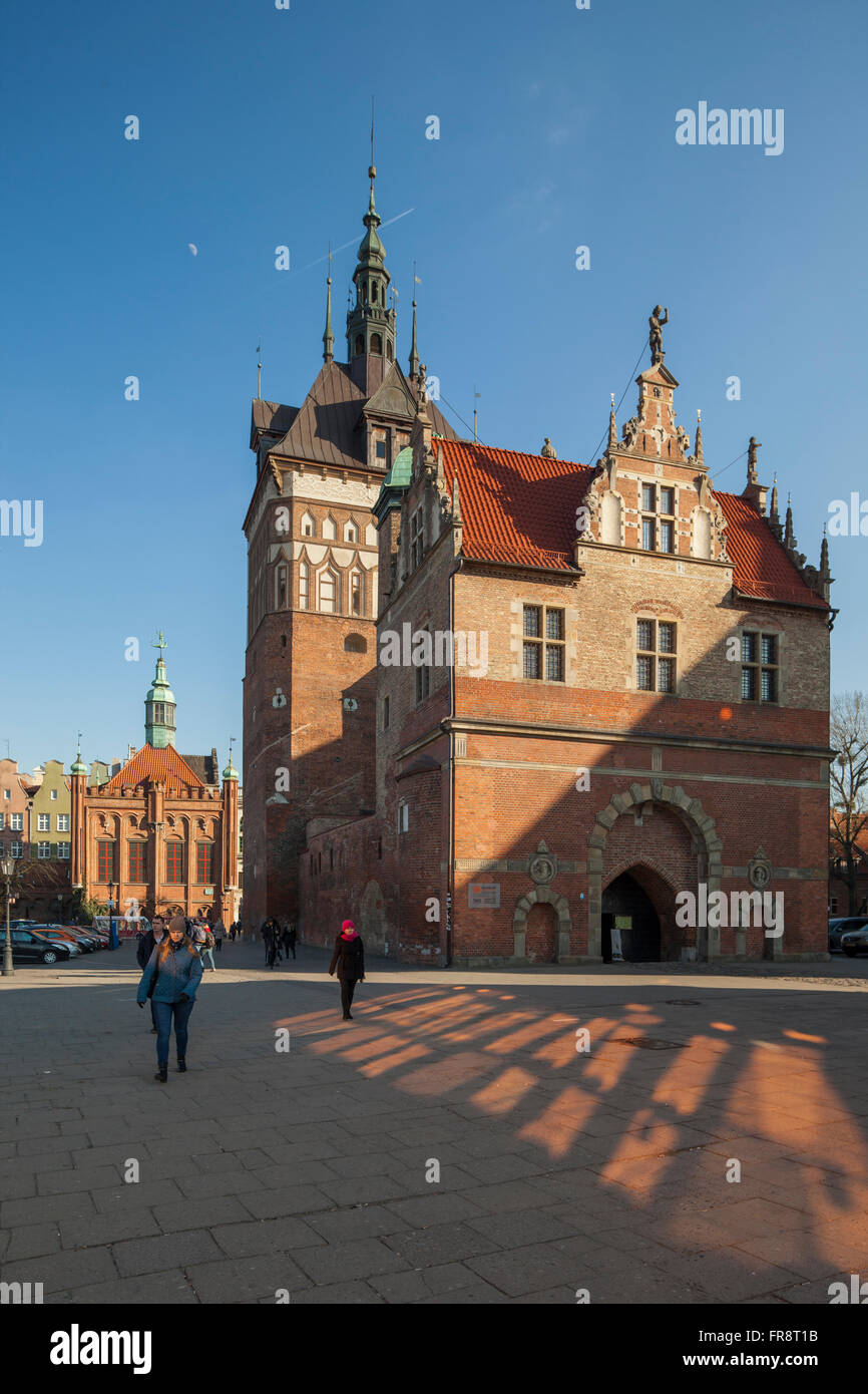 La tour de la prison et la torture chamber en vieille ville de Gdansk, Pologne. Banque D'Images