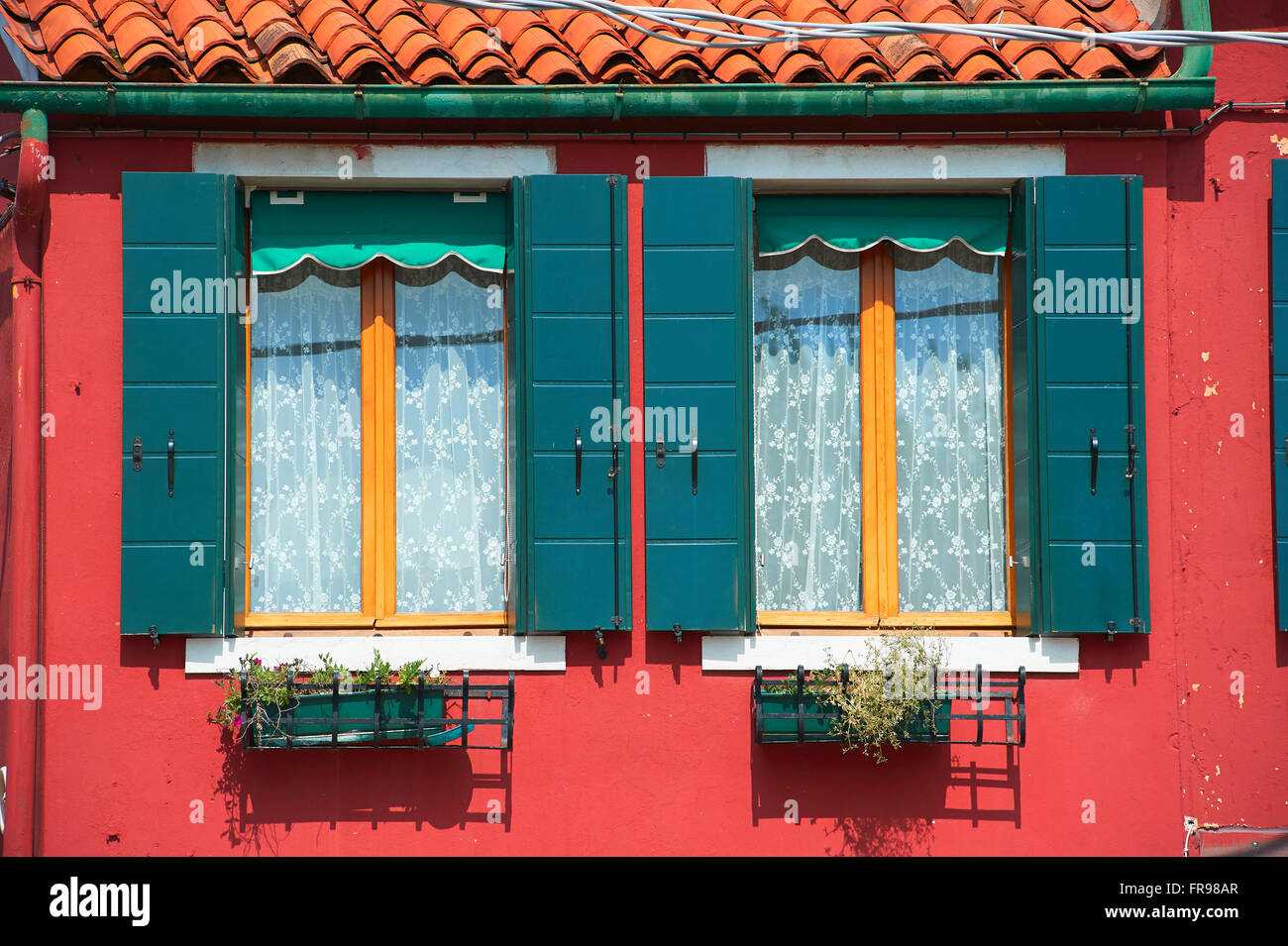 L'île de Burano, Venise, Italie, Europe Banque D'Images