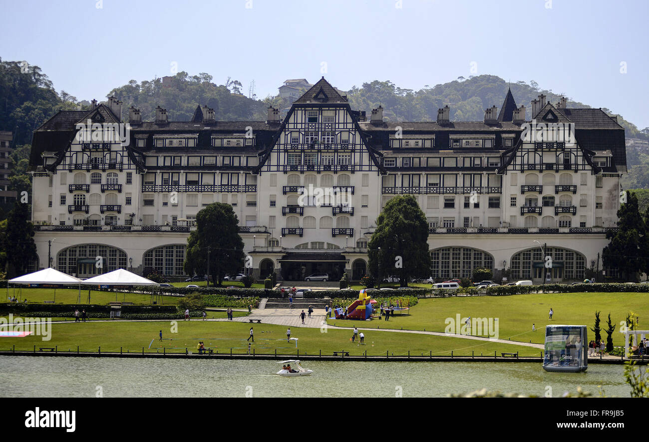 Vieil hôtel et casino Quitandinha - construite en 1944 - en ce moment les appartements en copropriété Banque D'Images