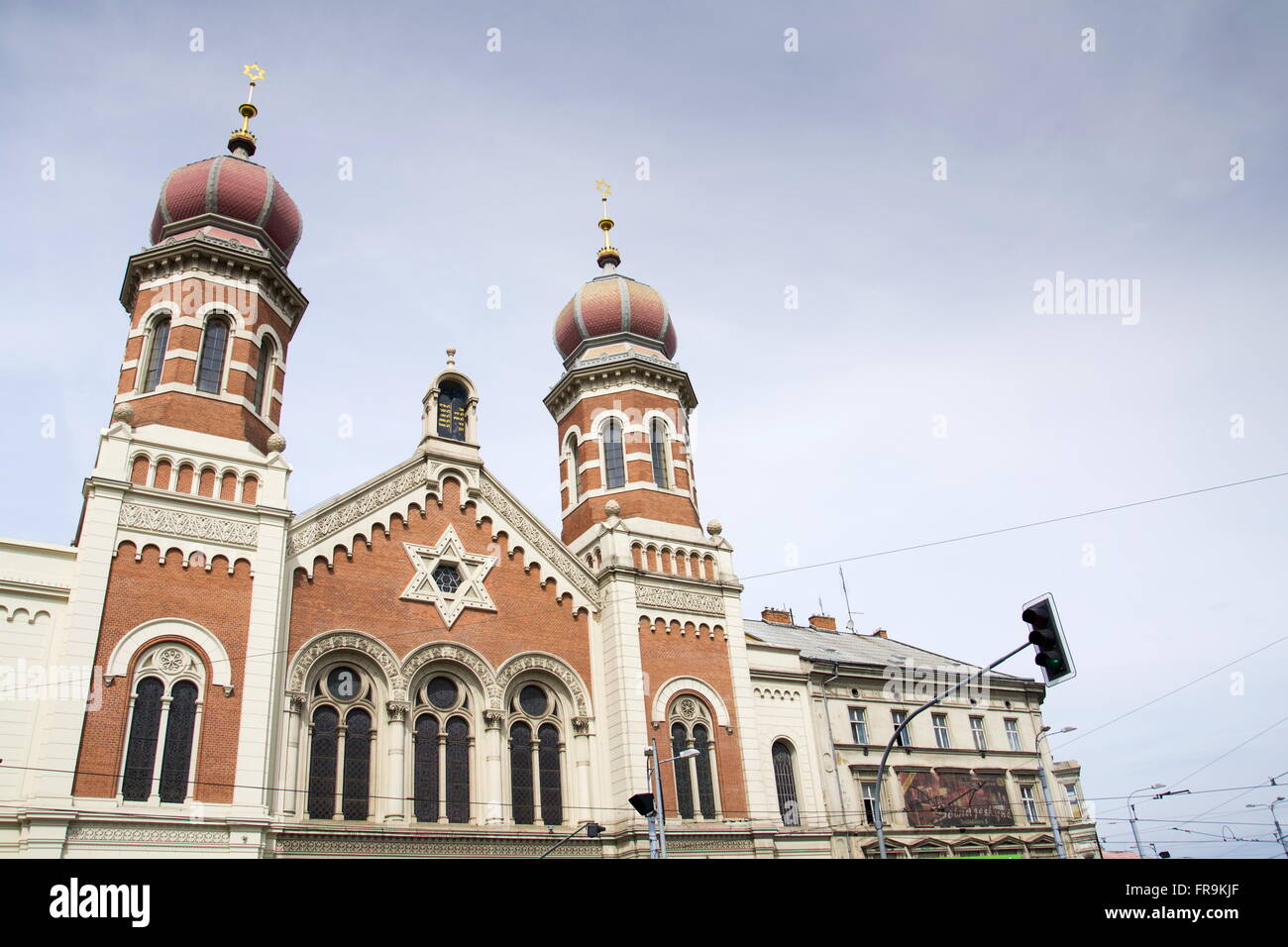 Grande Synagogue de Pilsen, République tchèque - la deuxième en Europe Banque D'Images