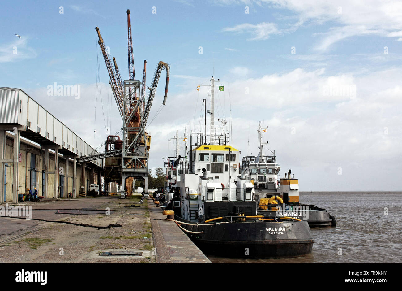 Un remorqueur amarré au port de Rio Grande Banque D'Images