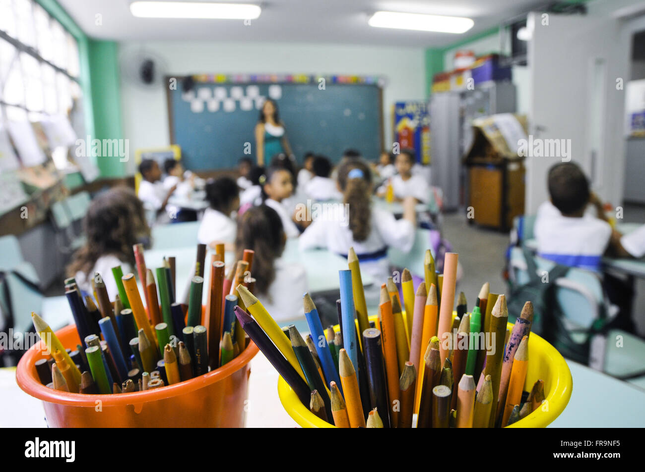 Enseignant de classe École Municipale Affonso Varzea Complexo do Alemao dans quartier Bonsucesso - Banque D'Images