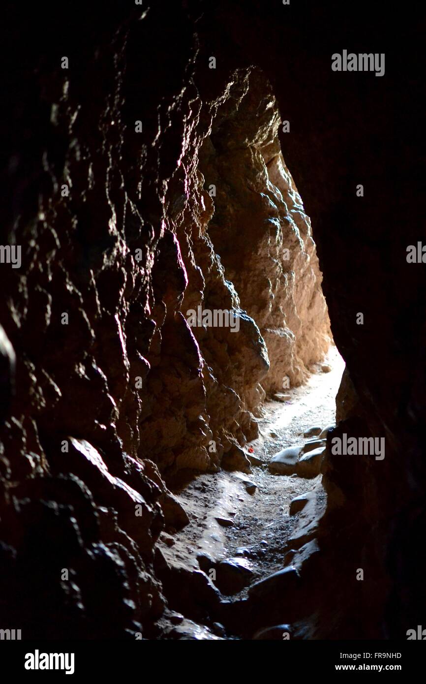 Cave à Sacsayhuaman, Pérou Banque D'Images