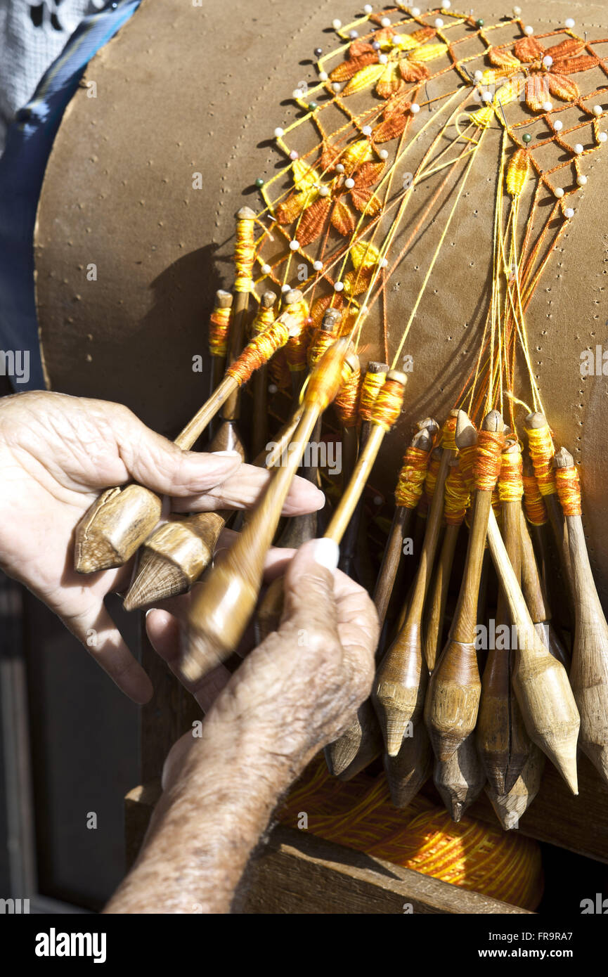 La dentelle - Lagoa da Conceicao Banque D'Images