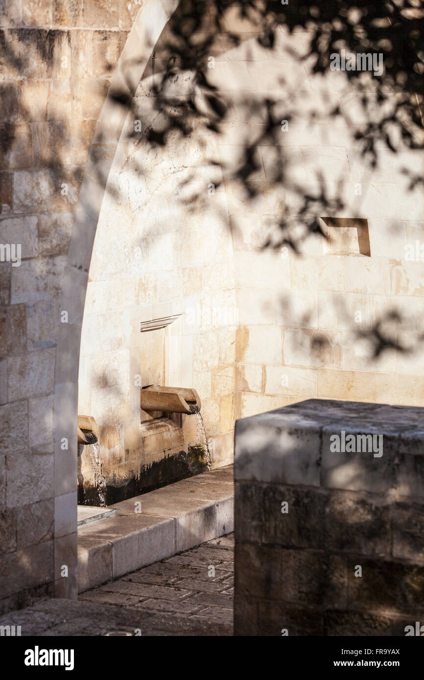 Mary's well Nazareth, Israël ; Banque D'Images