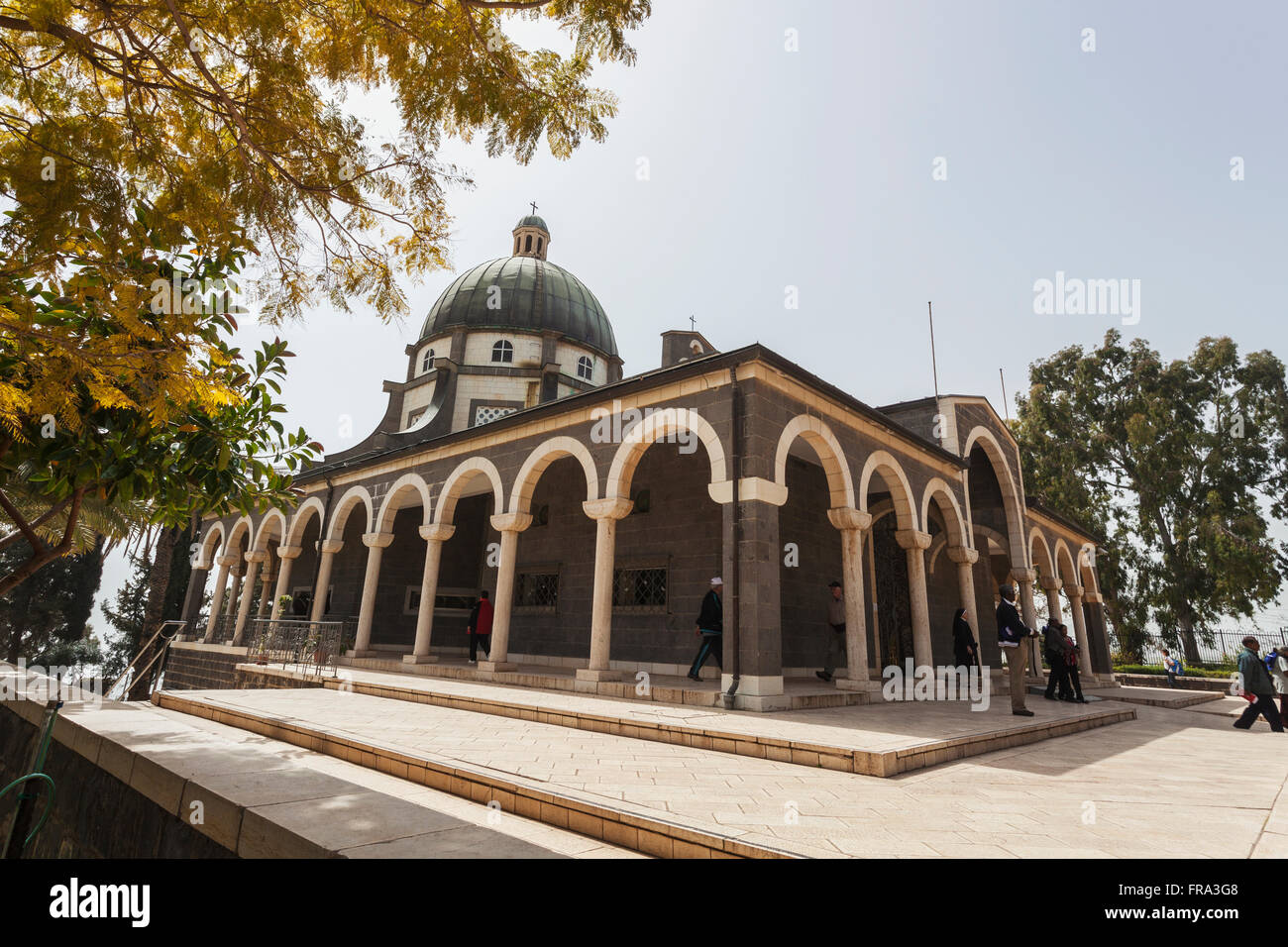 Bâtiment de l'église avec toit dôme ; Galilée, Israël Banque D'Images