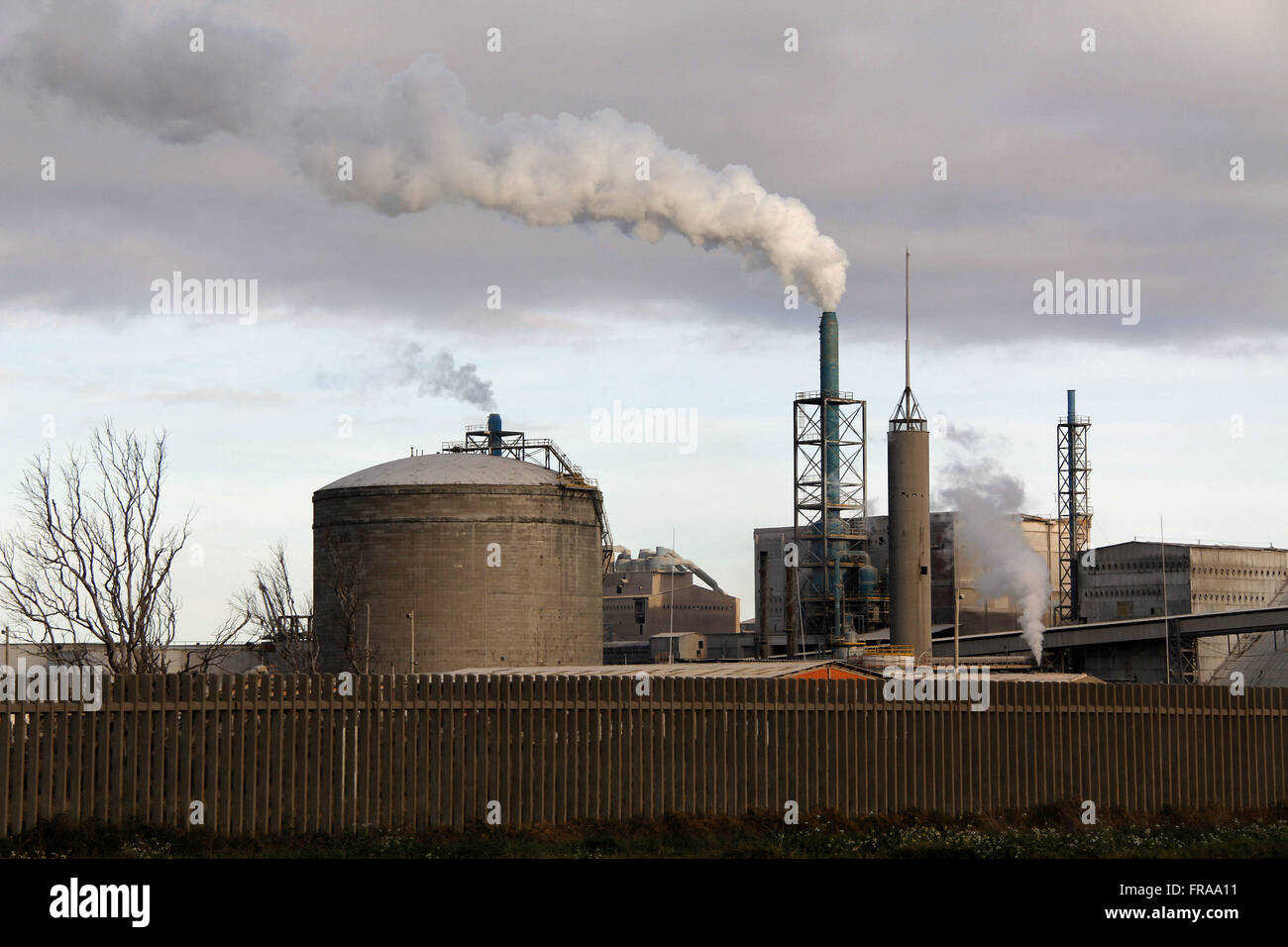 La pollution atmosphérique causée par les industries chimiques à Rio Grande Banque D'Images