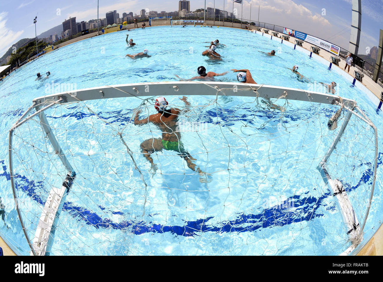 Compétition de water-polo Banque D'Images