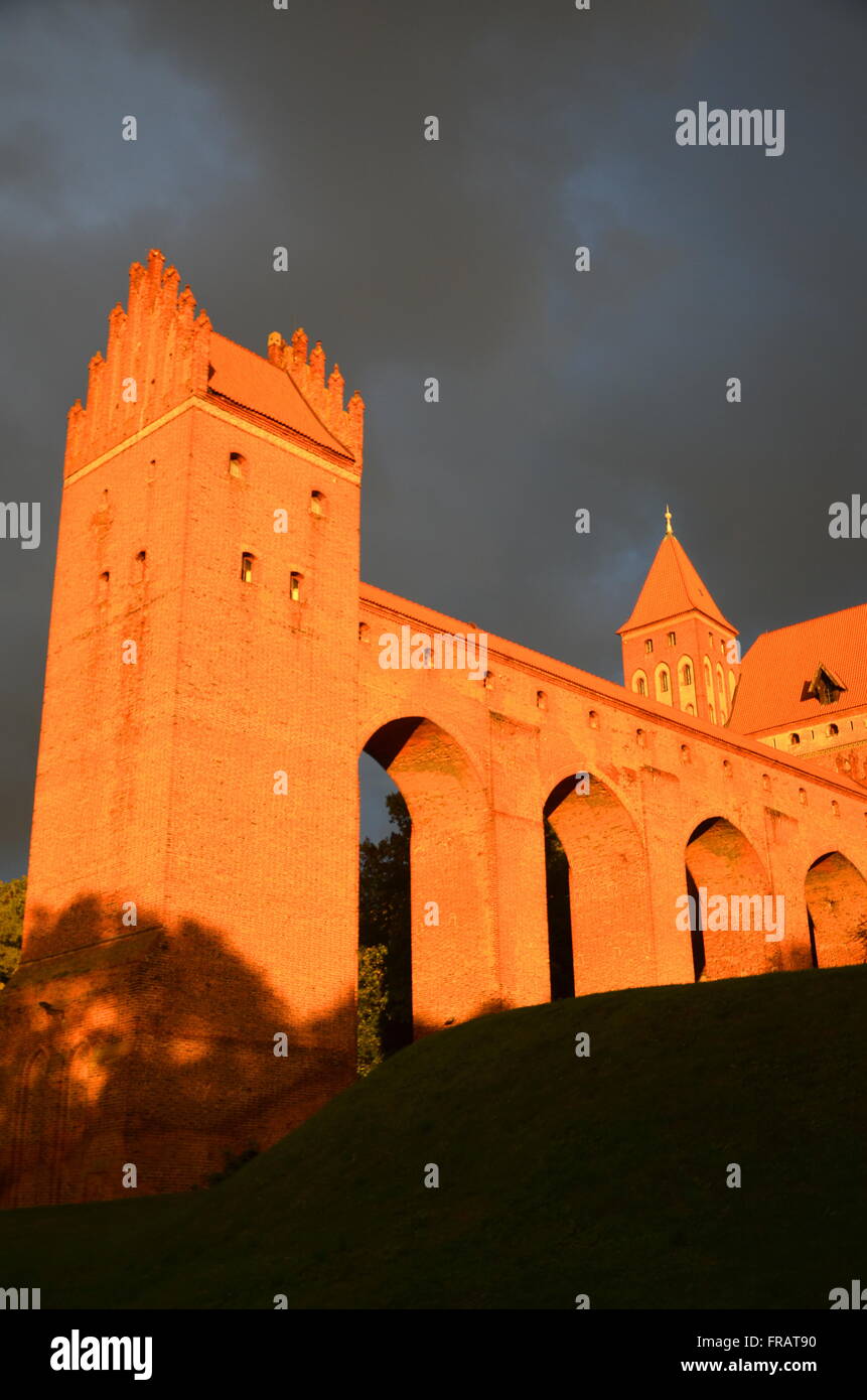 Vue pittoresque de Kwidzyn cathédrale dans la région occidentale, Pologne Banque D'Images