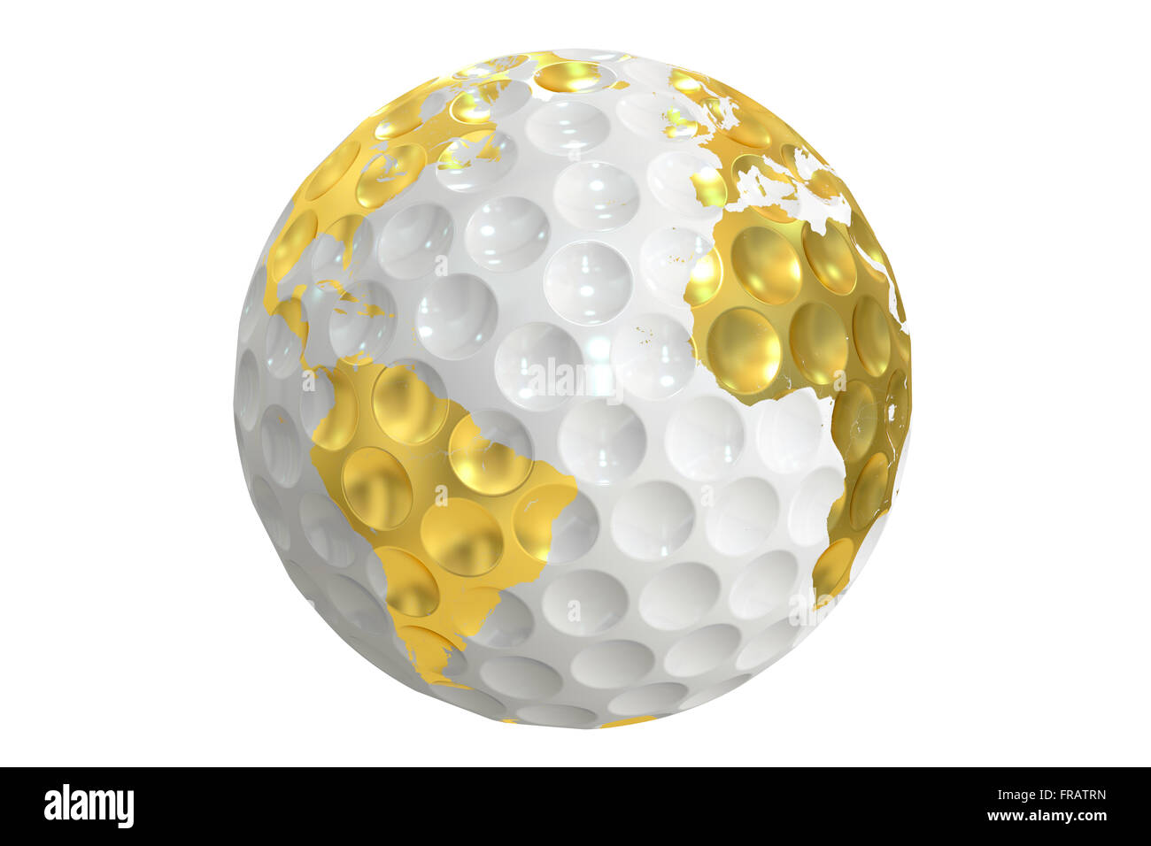 Concept Golf isolé sur fond blanc Banque D'Images