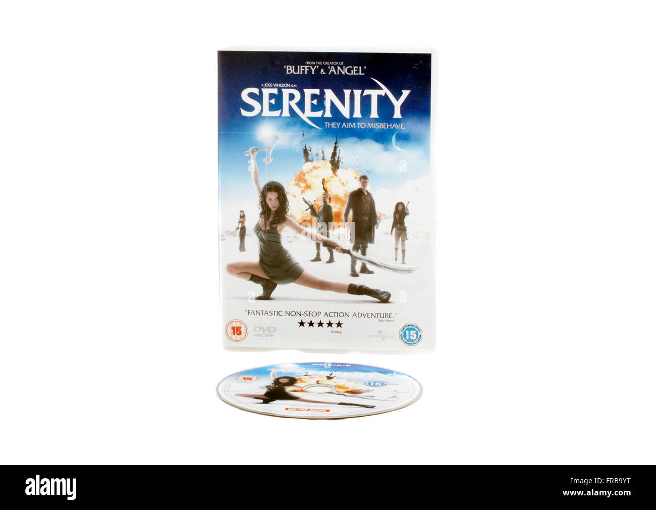 La sérénité. Joss Whedon, un film par les créateurs de 'Buffy' et 'Angel' - ils visent à se conduire mal film en DVD par les créateurs de la ' Banque D'Images