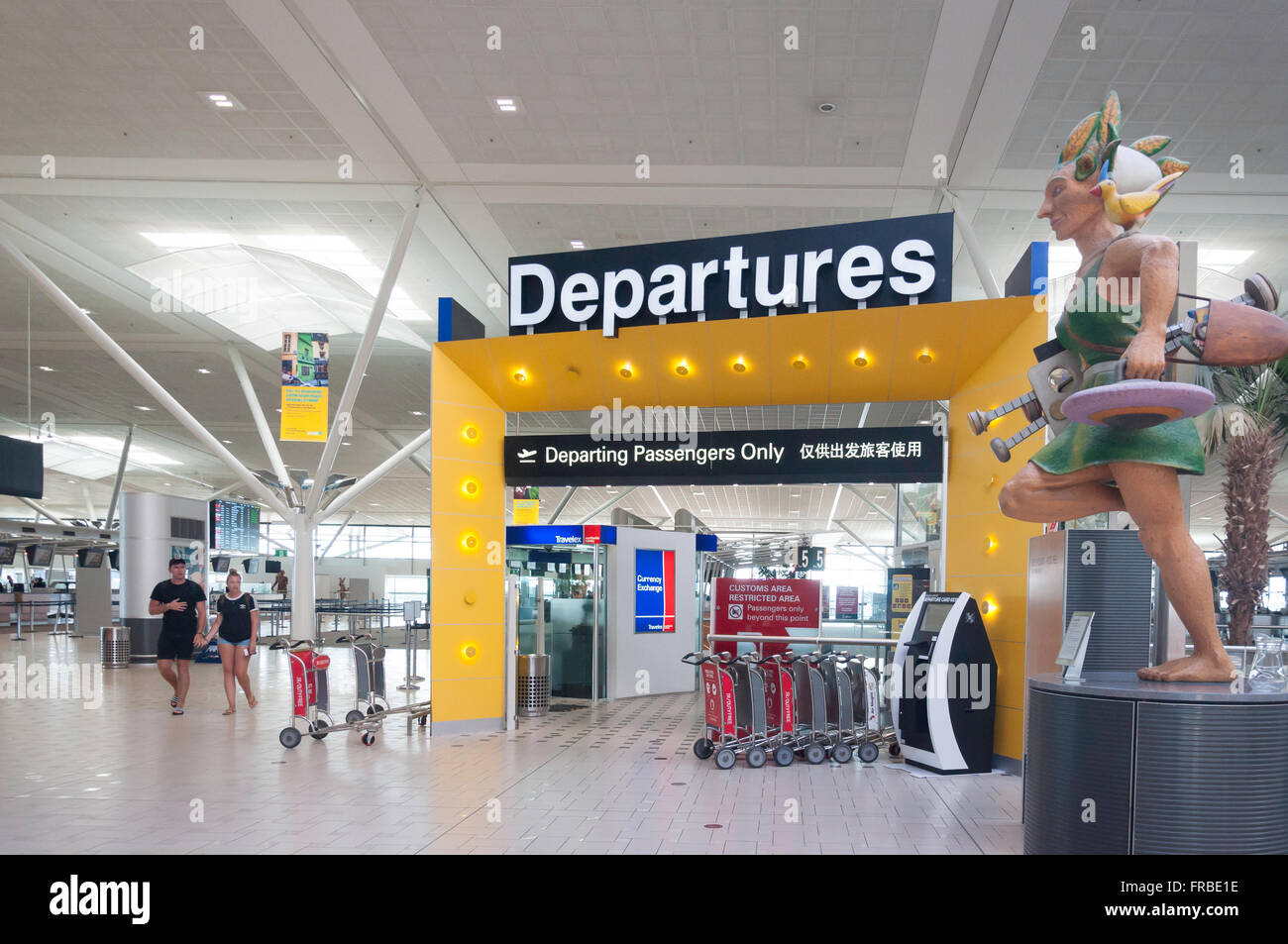Embarquement à l'Aéroport International de Brisbane, Brisbane, Queensland, Australie Banque D'Images