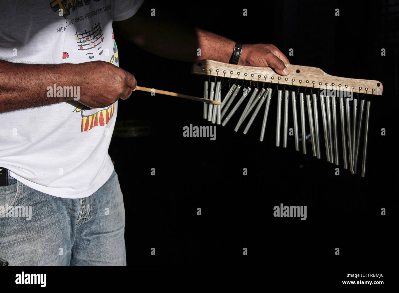 Instrument de percussion-symphonique de Carillon en métal utilisés dans les études de l'Association de l'opossum Banque D'Images