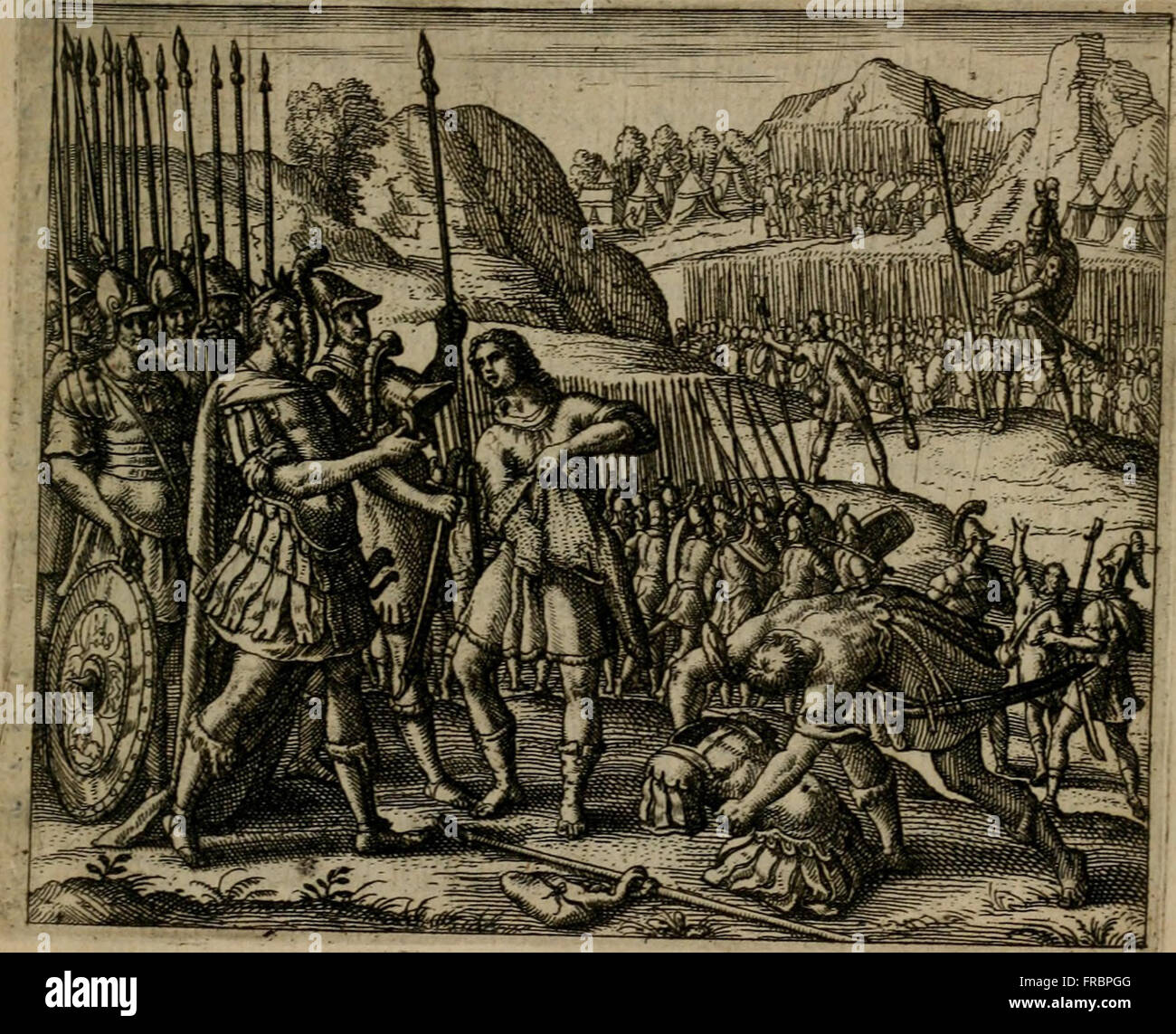 Omnium virtutum christianarum exemplo Dauidis est un texte religieux qui examine les vertus du roi David à travers une lentille chrétienne, soulignant son rôle de berger, soldat, chef, exil et prophète, fournir un modèle pour les vertus chrétiennes. Banque D'Images