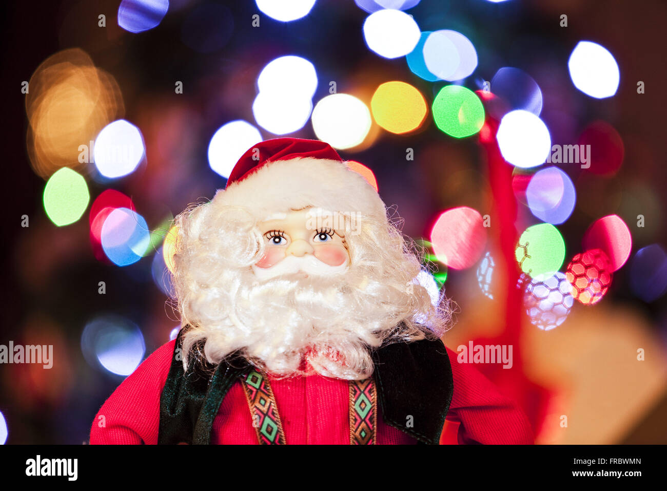 Le Père Noël Décoration de la maison de la classe moyenne de la table Banque D'Images