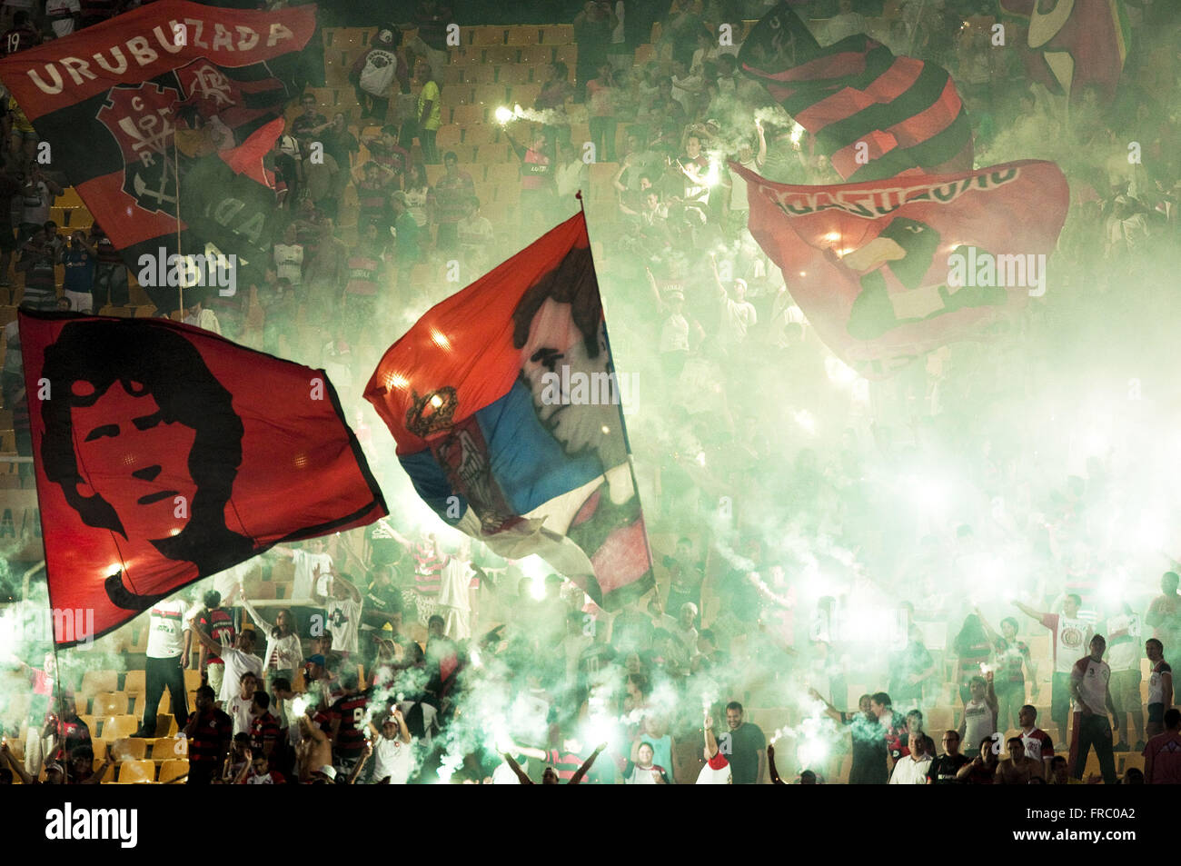 Fans de Flamengo organisé Banque D'Images