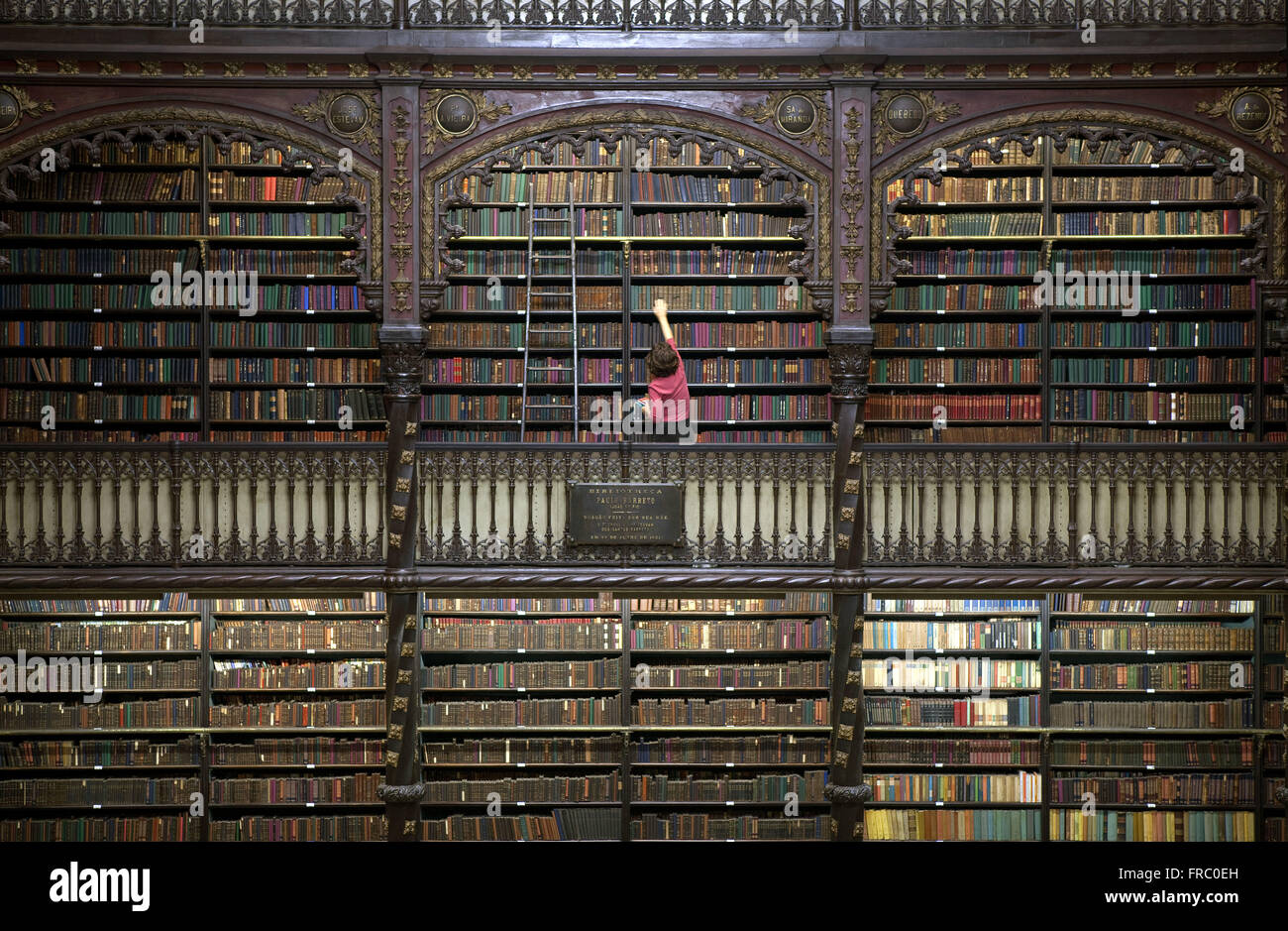 Le Cabinet Royal de lecture portugais ville de Rio de Janeiro Banque D'Images