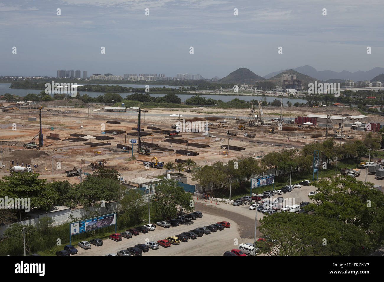 Site de construction du Parc Olympique Rio 2016 Banque D'Images