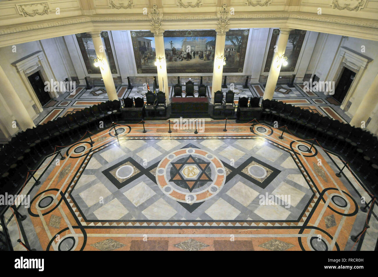 Vue de l'intérieur de la Museum Cafe à Rua XV de Novembro - Centro Historico Banque D'Images