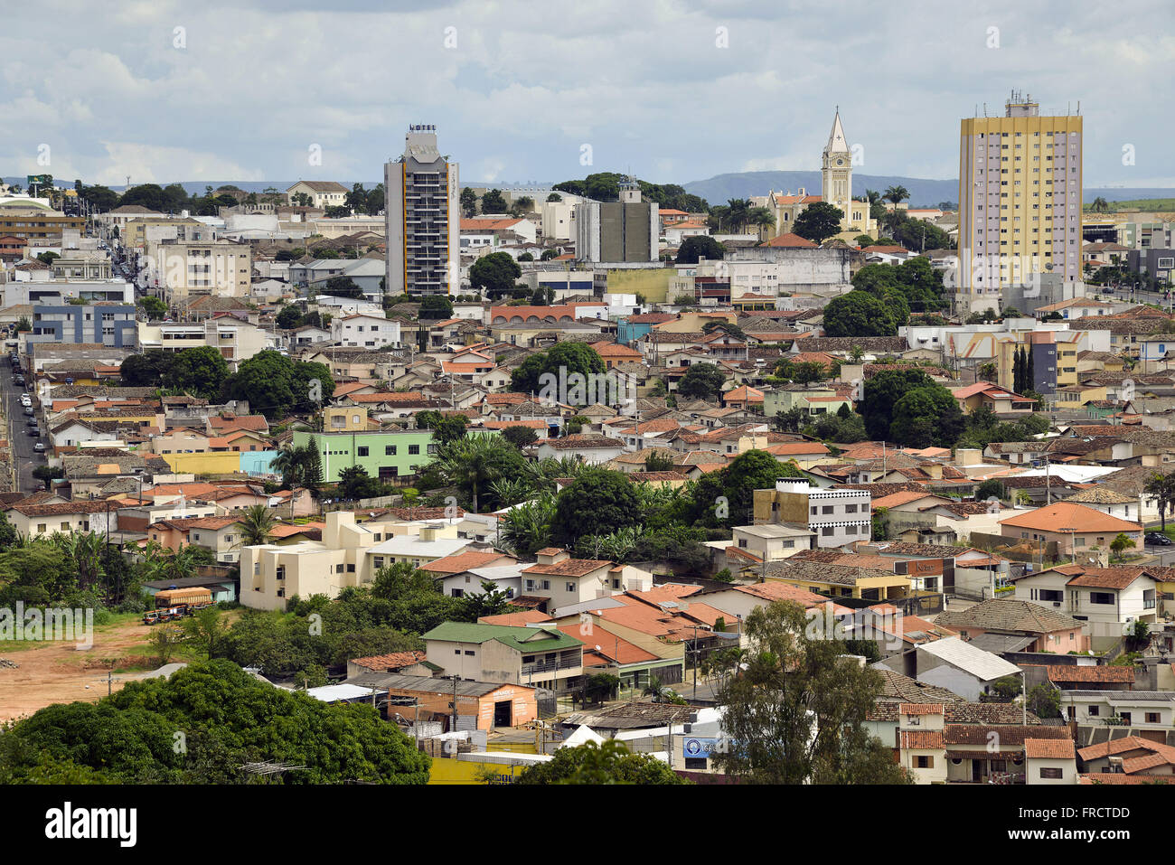 Vista da Cidade com Torre da Igreja Matriz de São Domingos ao fundo Banque D'Images