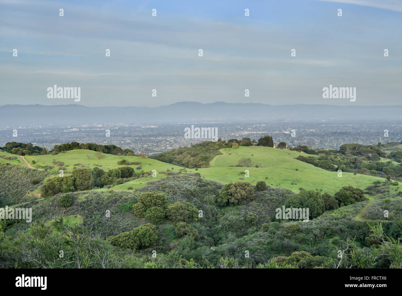 San Francisco Bay Area Sud vues en hiver Banque D'Images