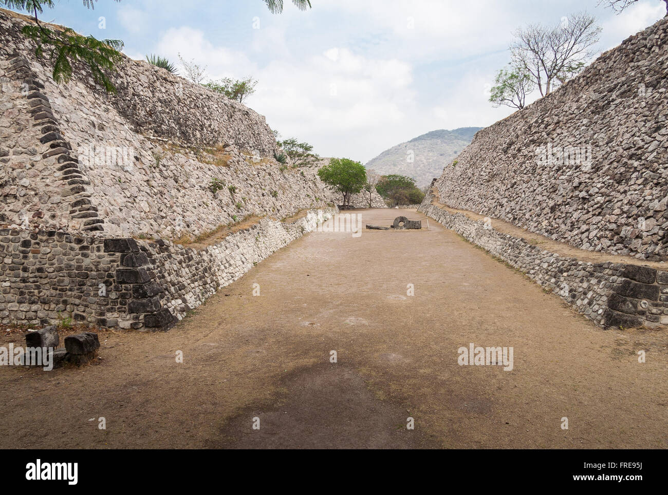 Xochicalco Mexique ruines toltèques Ball Jeu Banque D'Images