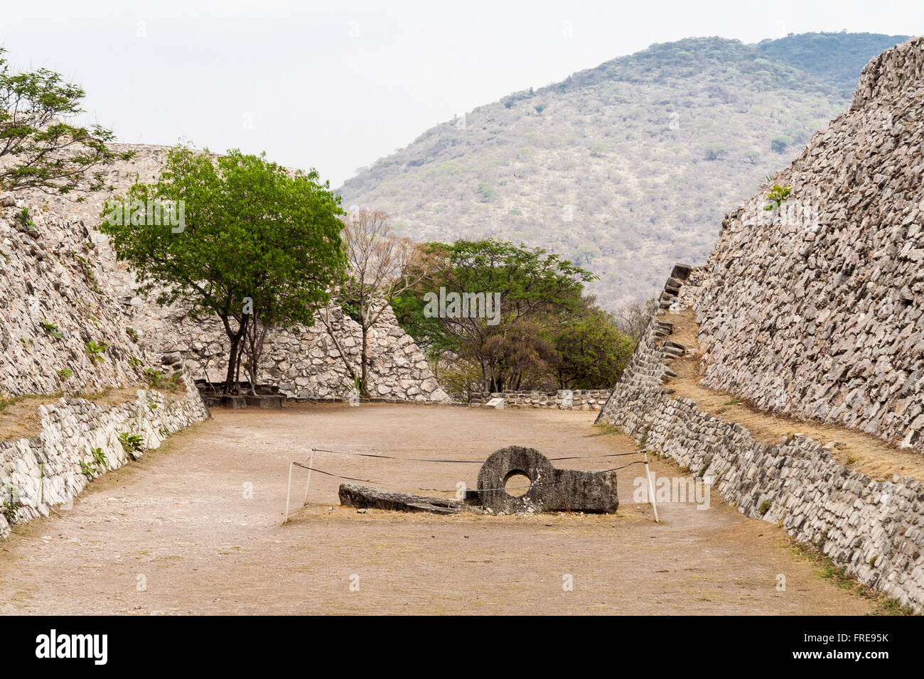Xochicalco Mexique ruines toltèques Ball Jeu Banque D'Images