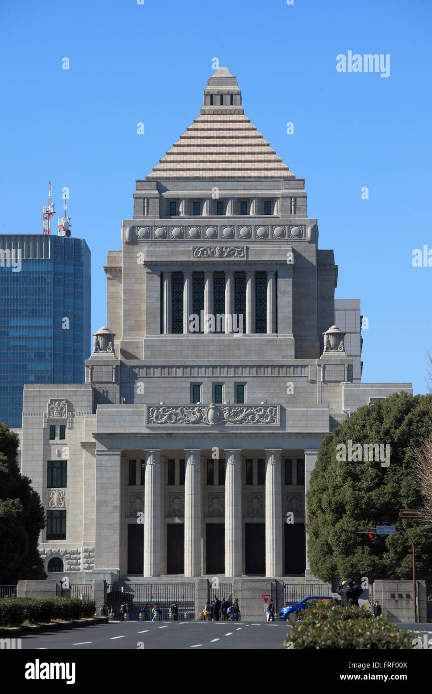 Japon, Tokyo, régime alimentaire national, le Parlement, Banque D'Images