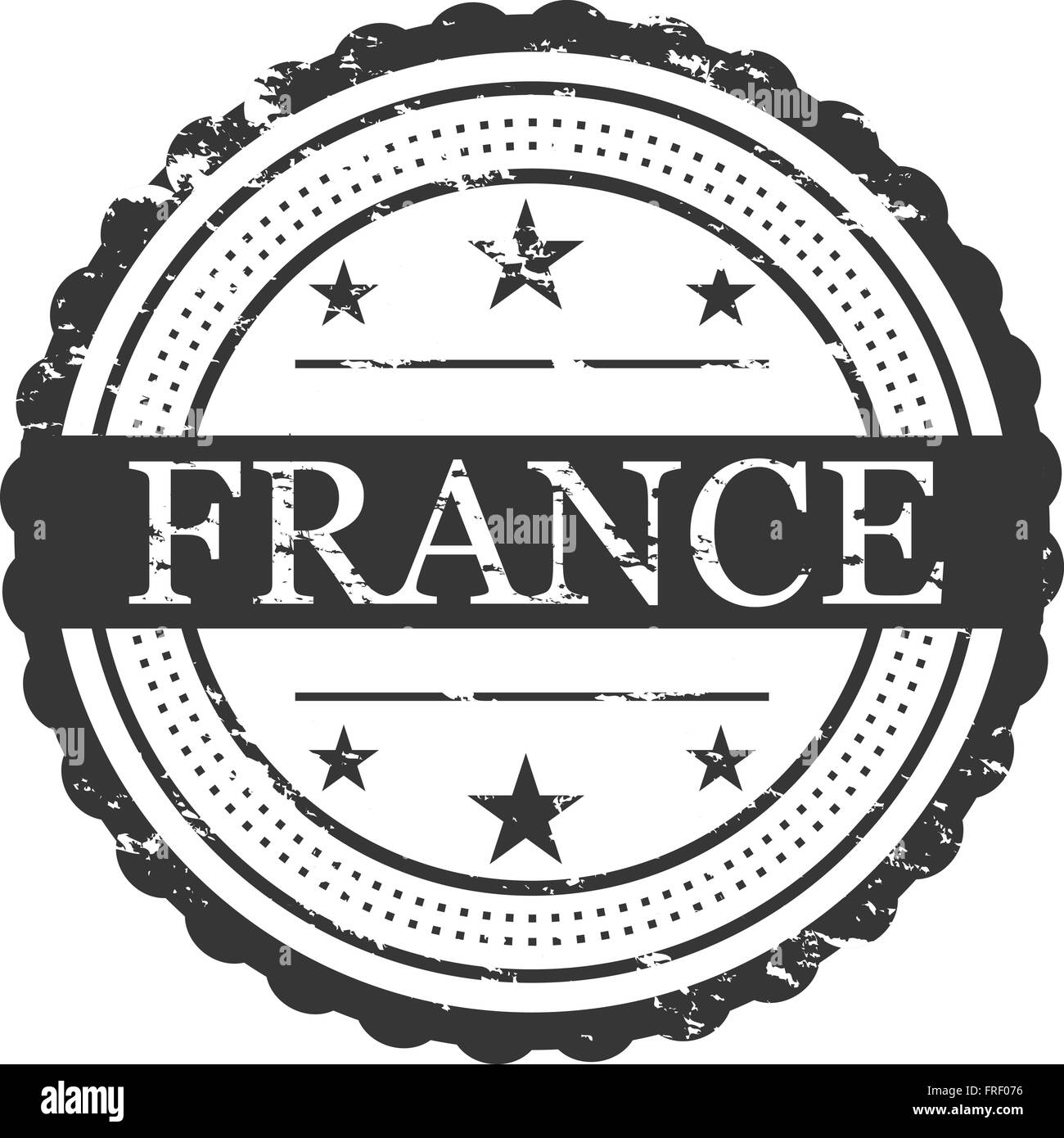 Pays France Timbres Badge Illustration de Vecteur