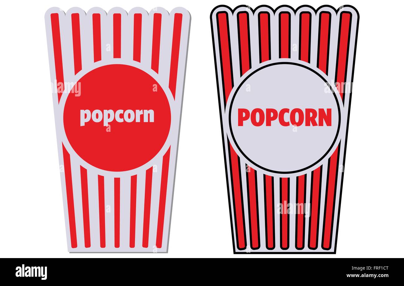 Ensemble sac d'emballage vide popcorn Illustration de Vecteur