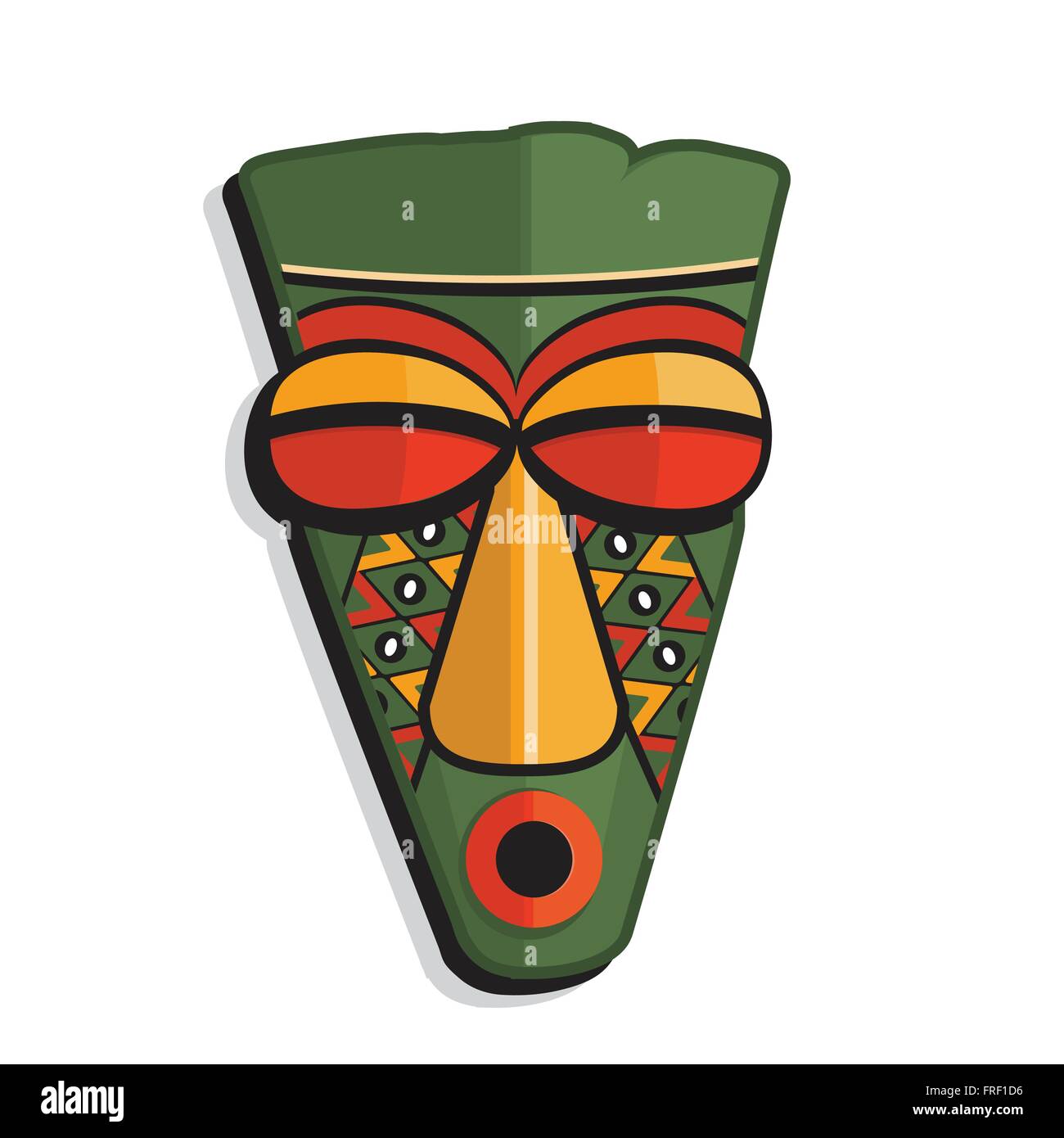 Masque africain. Vector isolated on White Illustration de Vecteur