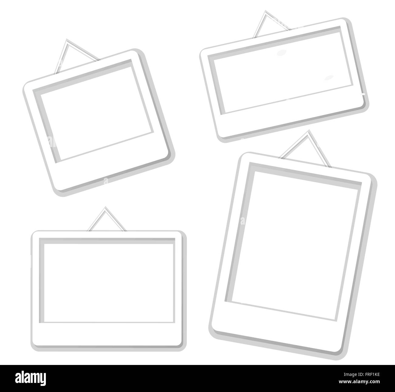 Cadre photo sur fond blanc Illustration de Vecteur