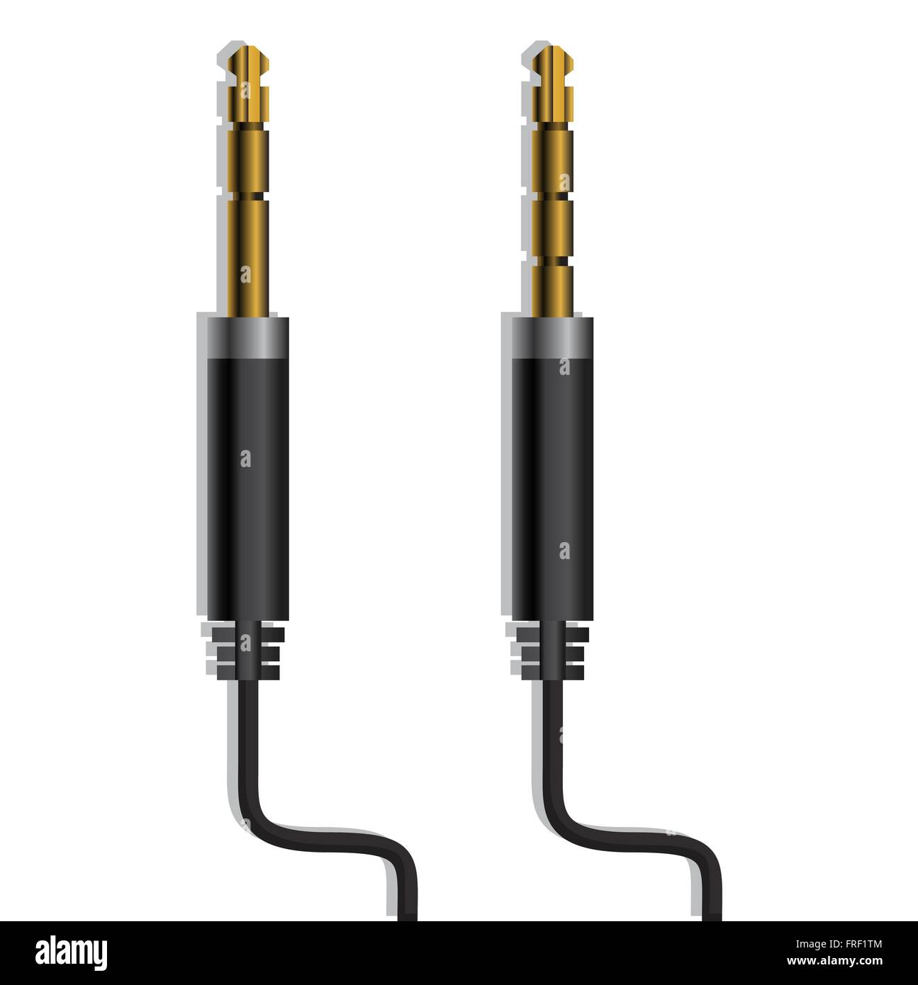 Prises audio isolés (différents types) Illustration de Vecteur