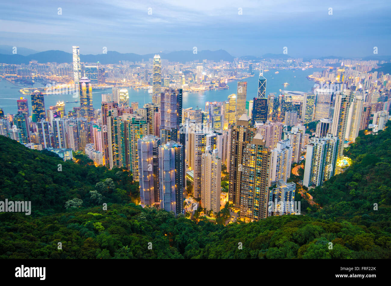 Horizon de Hong Kong Banque D'Images